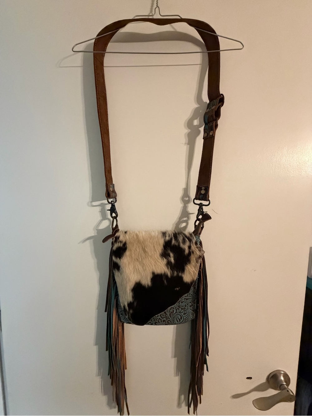 Cowhide Flap concealed carry crossbody